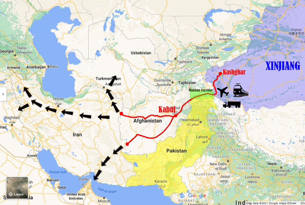 طرح کلی کریدور چین-افغانستان-ایران